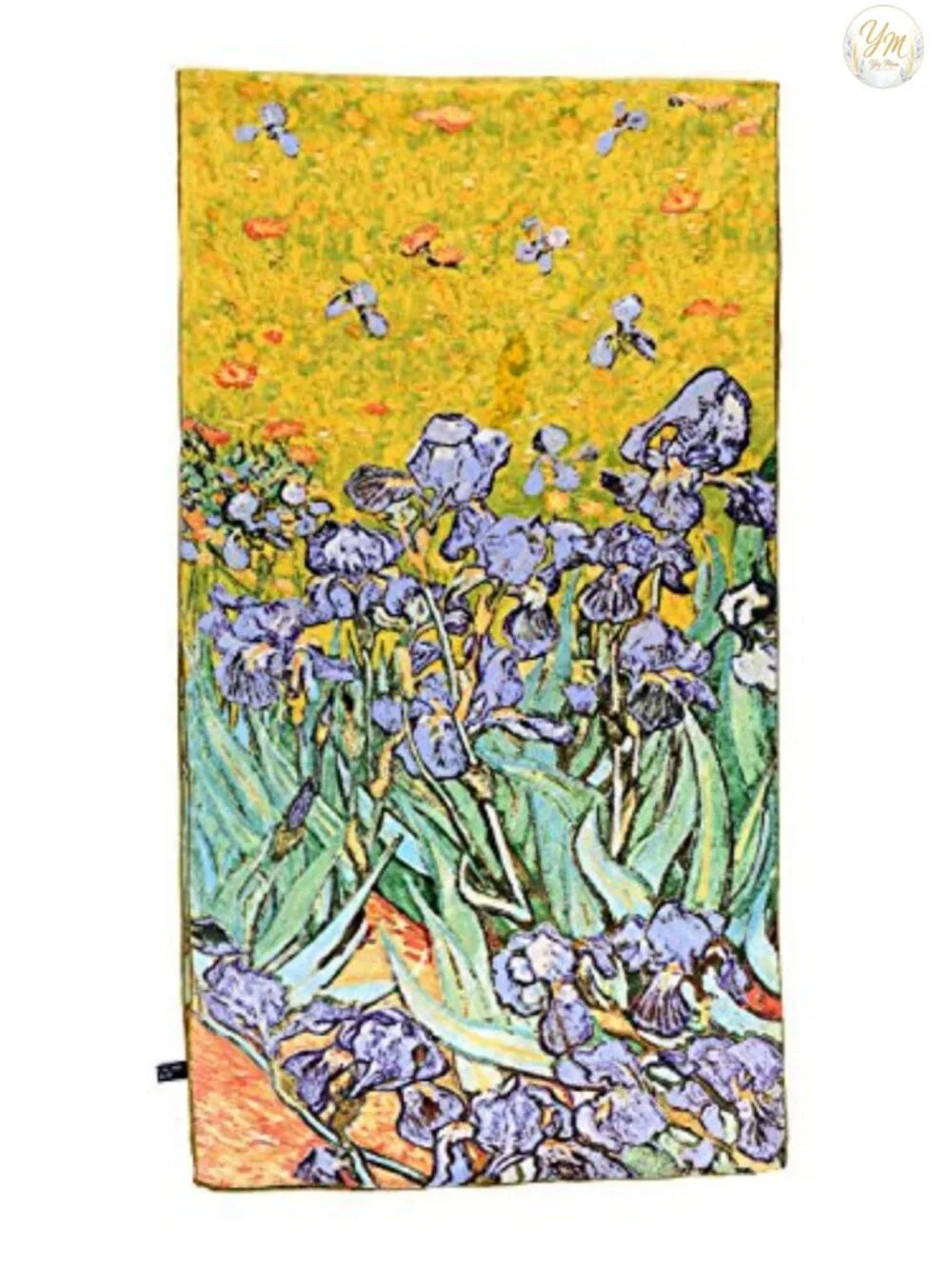 100% Silk Van Gogh Painted Fashion Scarf 60x16.5 Inches